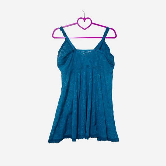 NWT Torrid Aria Lace Fit And Flare Babydoll - Dark Turquoise - Picture 4 of 8